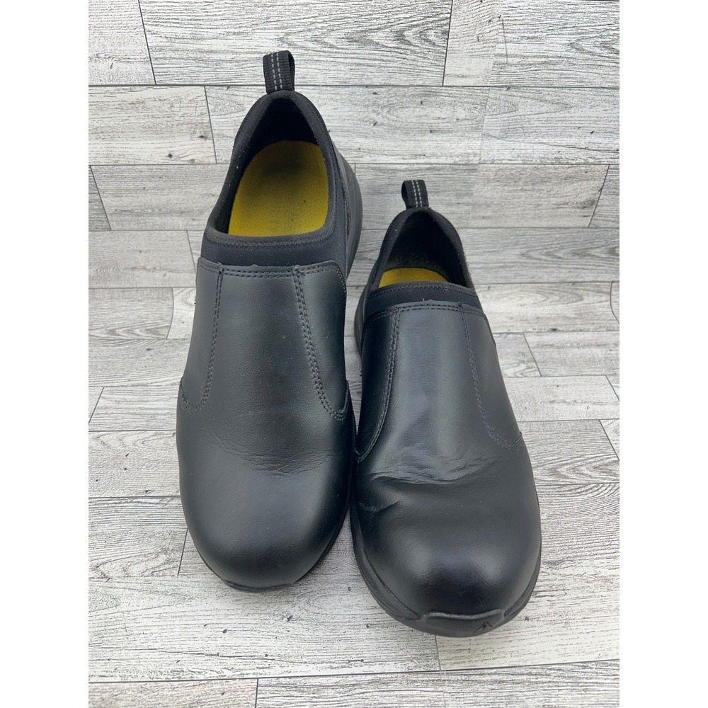 KEEN Utility PTC Slip-On Men 11D Black Leather Work Shoes 1029719D Slip Resist